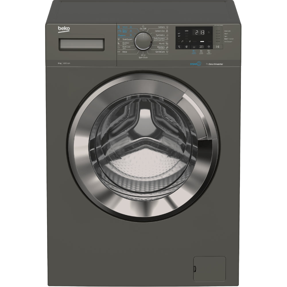 Beko Washing Machine Front Loading 8 Kg Inverter Grey WTV 8612 XMCI2. Beko Washing Machine Front Loading 8 Kg Inverter Grey WTV 8612 XMCI2.